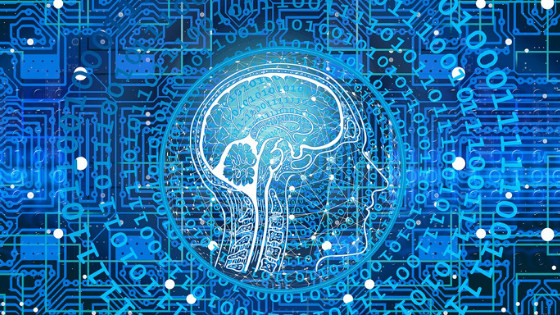 Brain in a sea of binary code