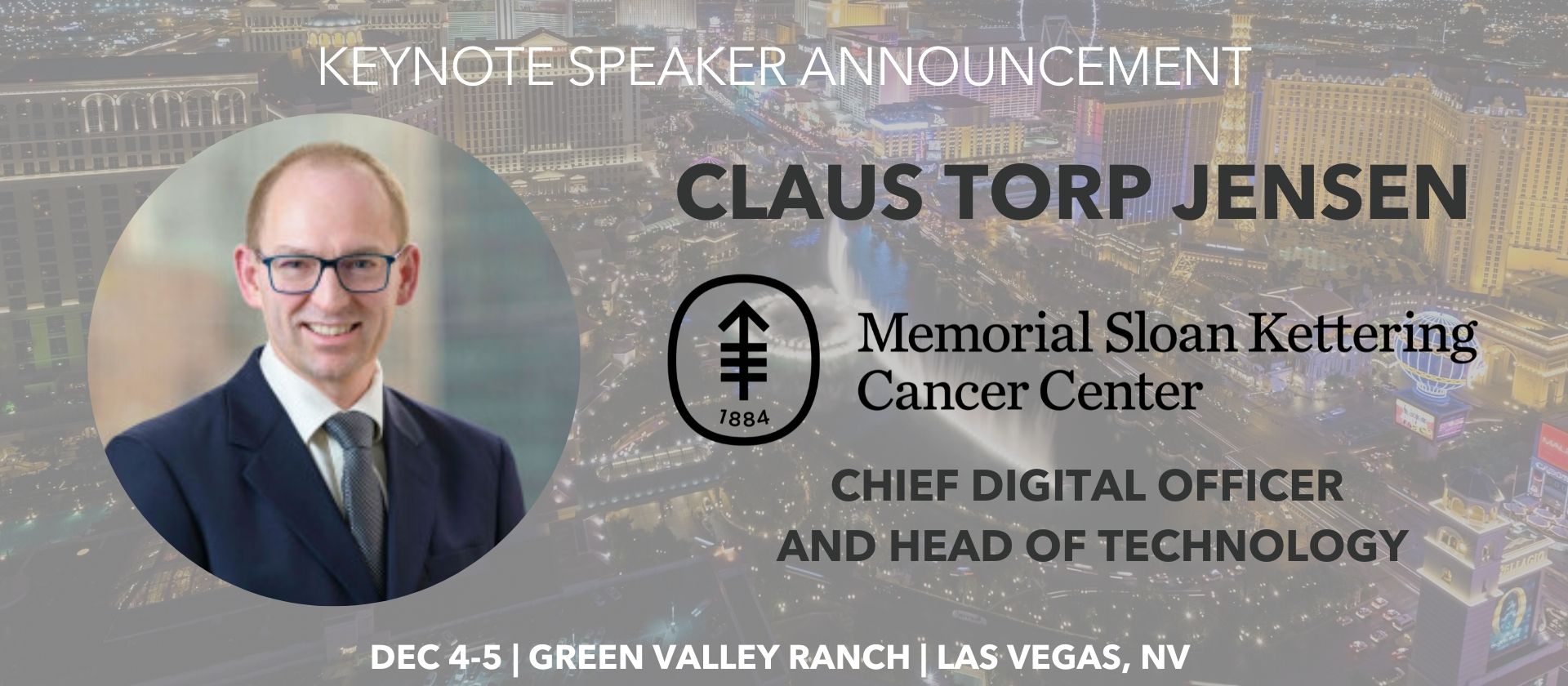 Welcome our Newest Keynote Speaker, Claus Torp Jensen!