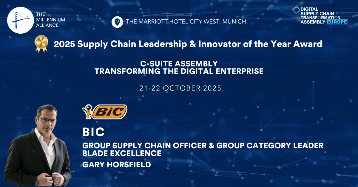 Gary Horsfield, Group Supply Chain Officer & Group Category Leader Blade Excellence at BIC Recognized as Our 2025 Supply Chain Leadership & Innovator of the Year!